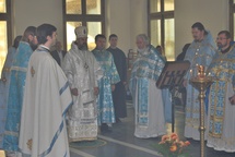 Первая архиерейская литургия в семинарии
