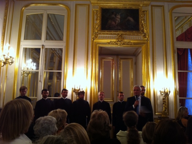 Хор семинарии выступил в резиденции Российского Посла в Париже на вечере памяти войны 1812 года